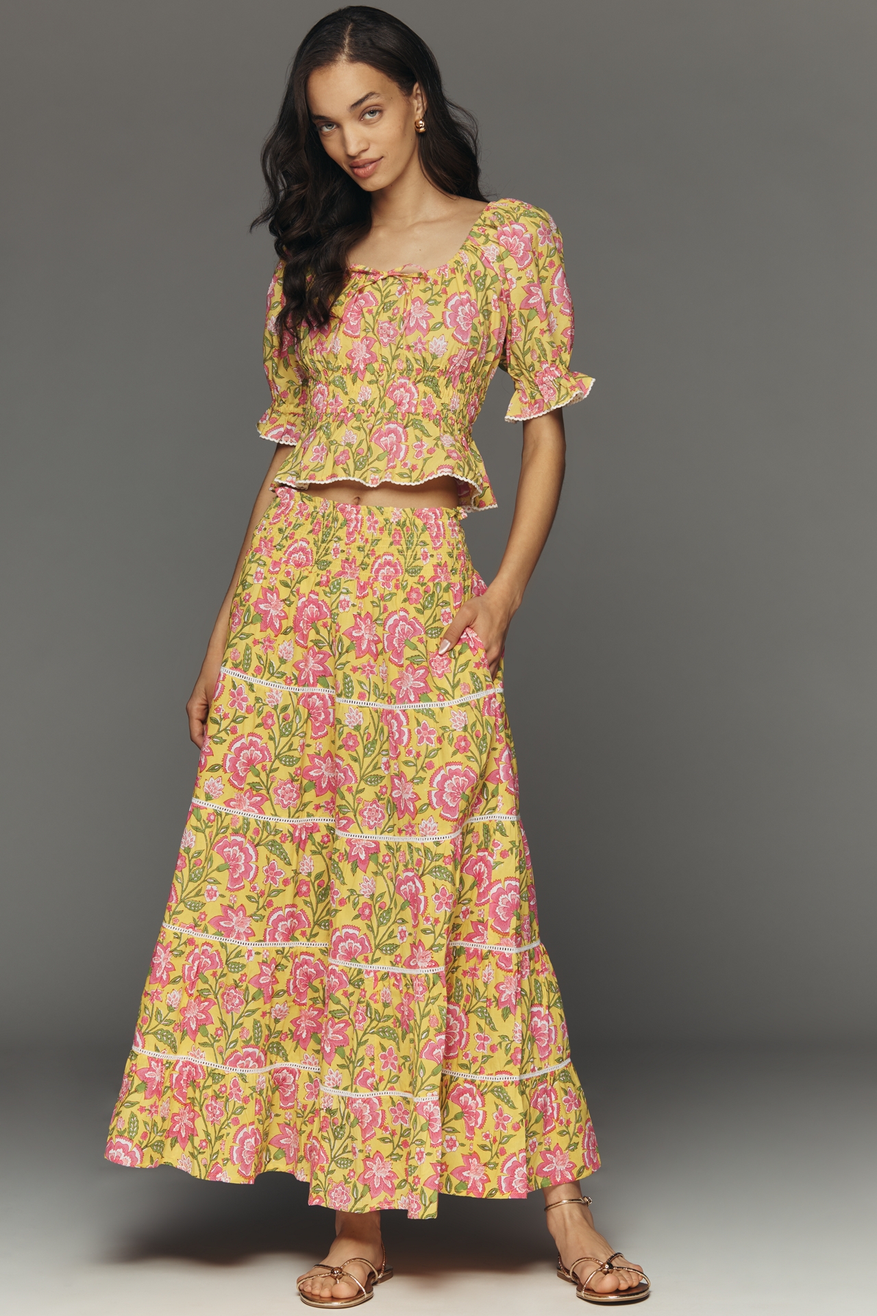 Pink City Prints 100% Cotton Rah Maxi Skirt