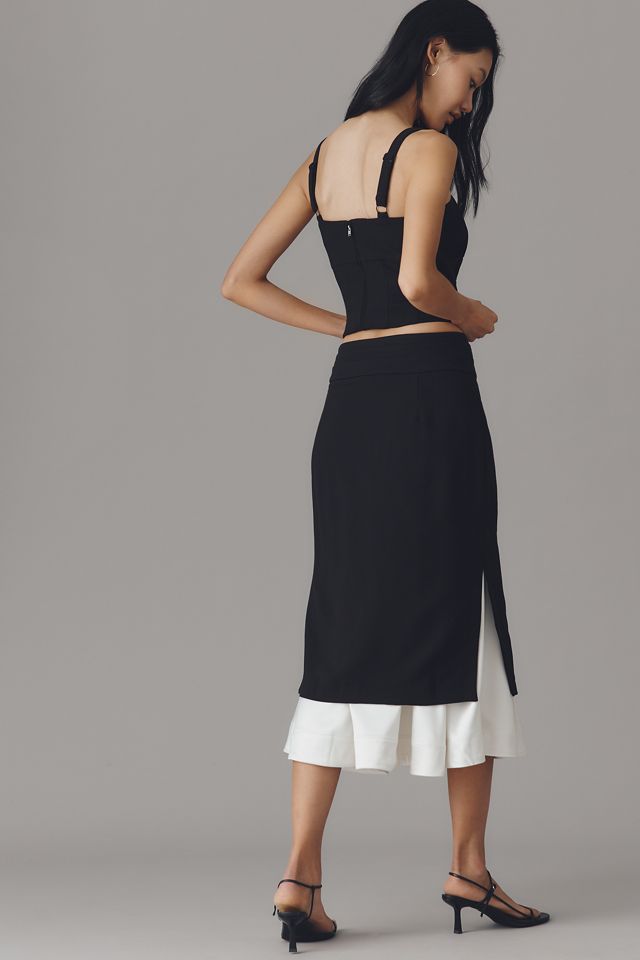 By Anthropologie High-Rise Trumpet Midi Skirt #2
