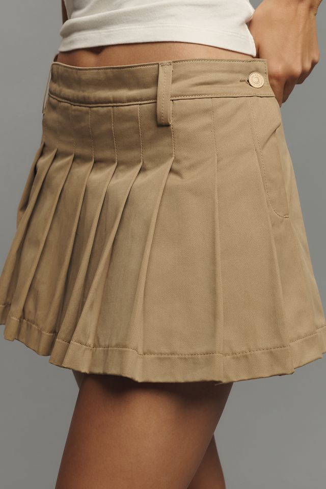 7 For All Mankind Pleated Twill Mini Skirt #3