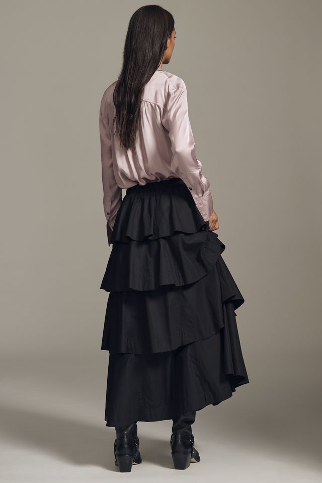 Derek Lam 10 Crosby Perla Tiered Midi Skirt #3
