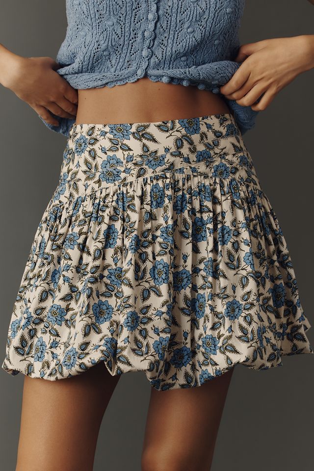 10 Crosby By Derek Lam Blue Belle Bubble Mini Skirt | Anthropologie