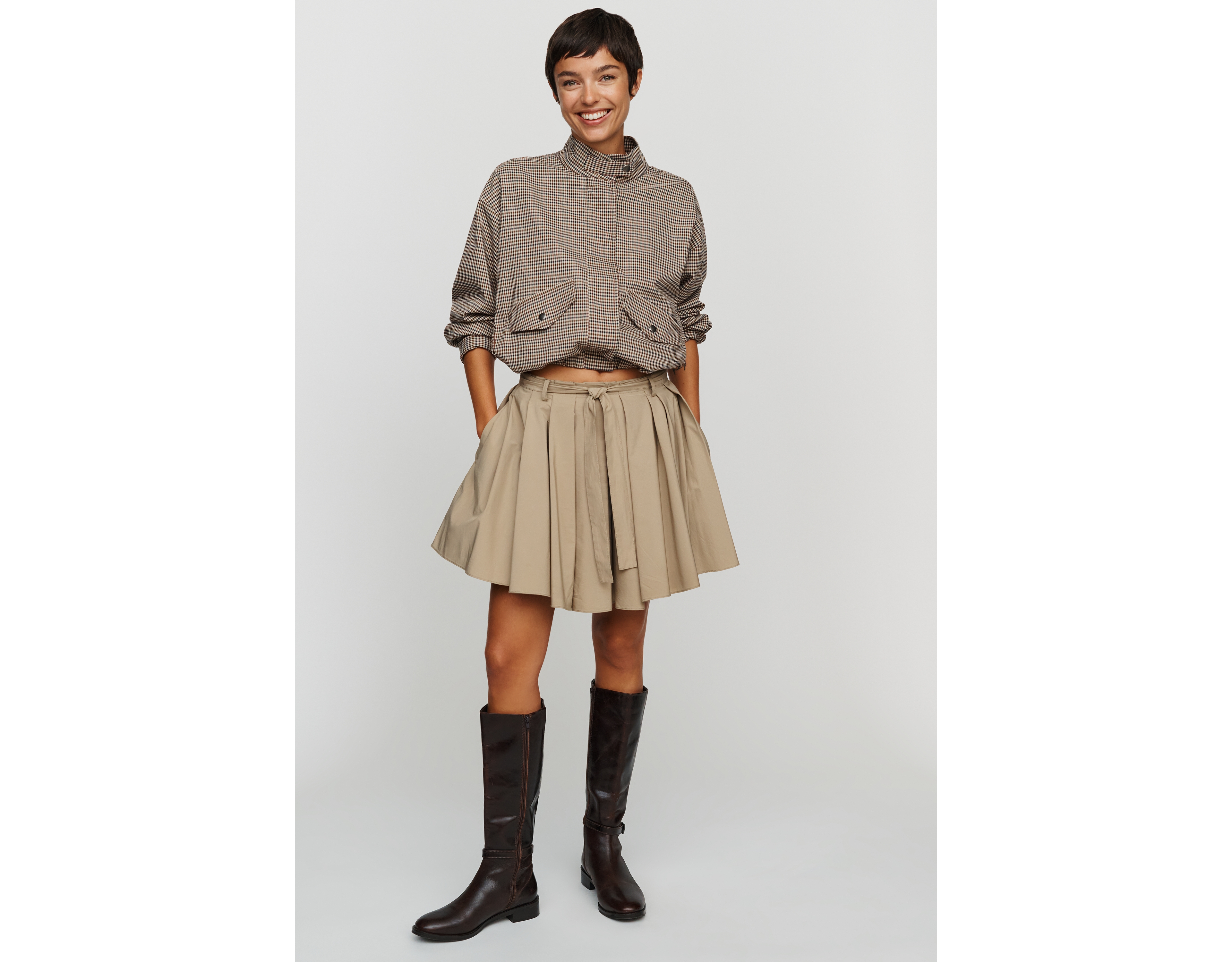 Derek Lam 10 Crosby Joshua Pleated Mini Skirt