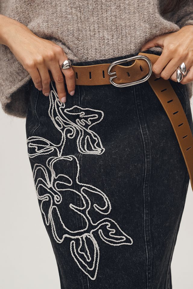 The Wolf Gang Franka Embroidered Maxi Skirt #1