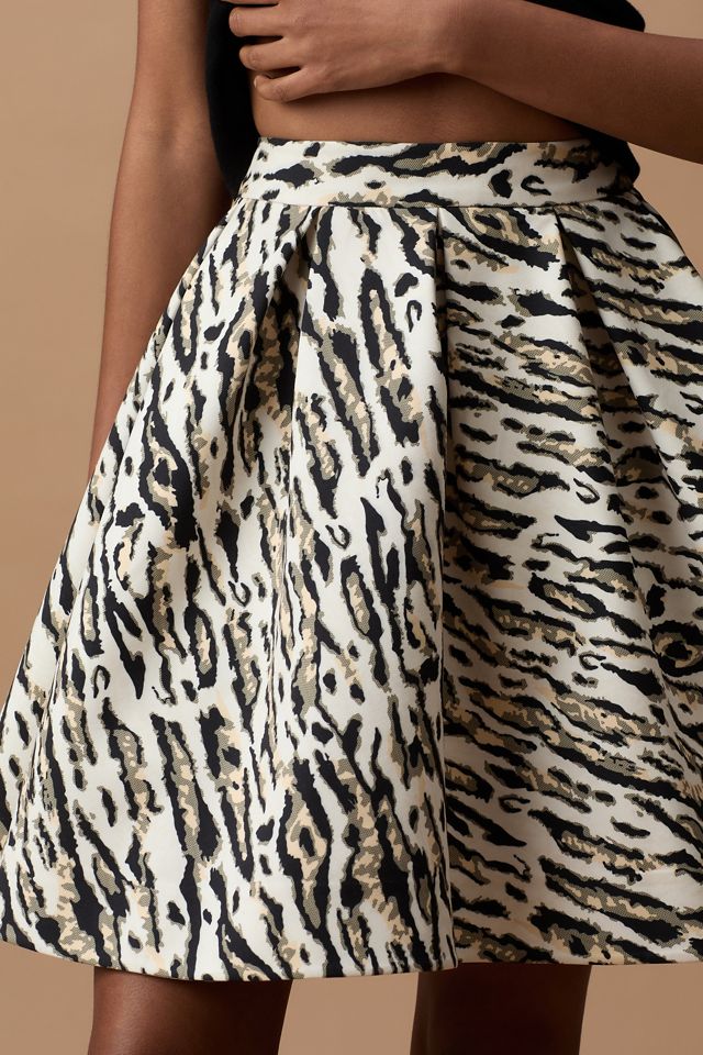 THEO The Label Tyche Jacquard Pleated Mini Skirt #1