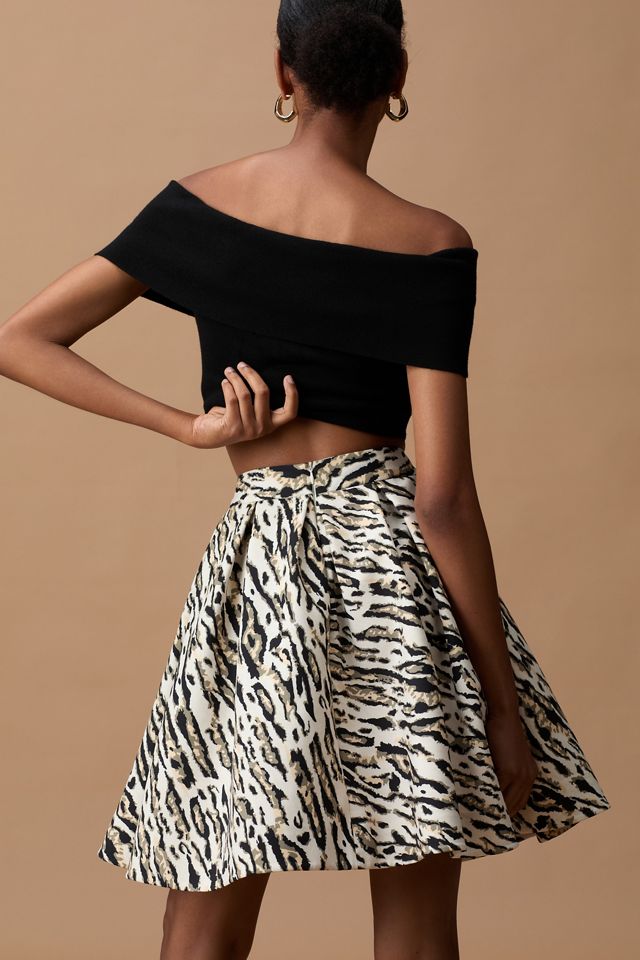 THEO The Label Tyche Jacquard Pleated Mini Skirt #3
