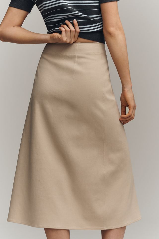Maeve Buckled Wrap Midi Skirt #2