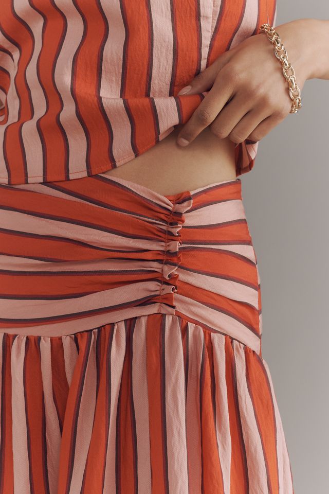 Maeve Ruched Split Midi Skirt #3