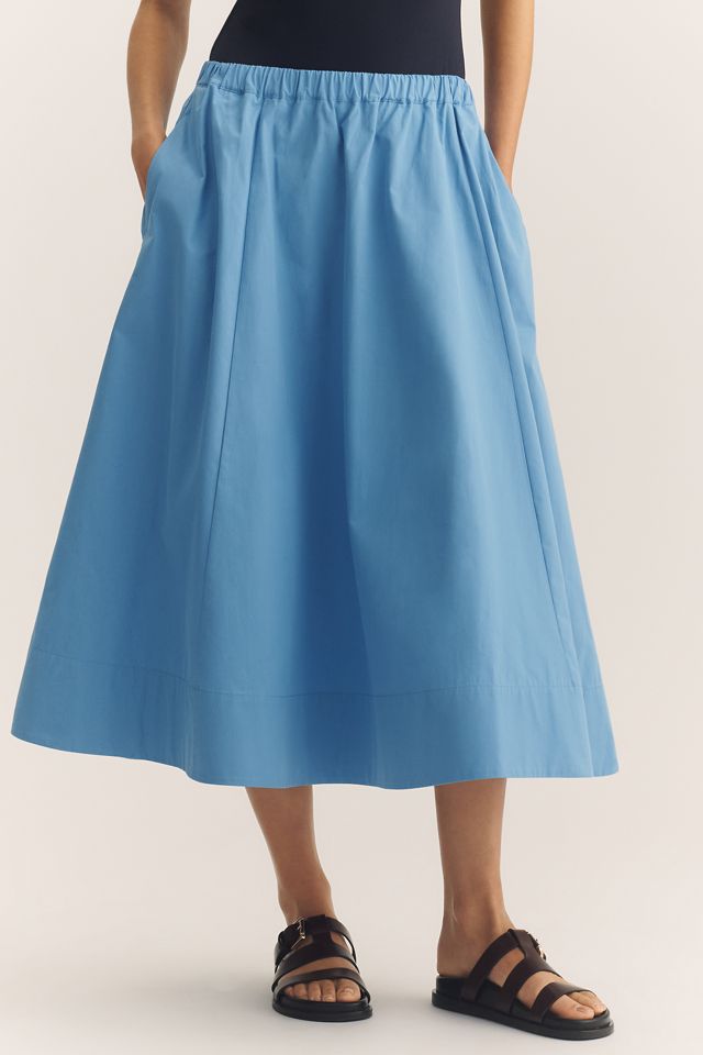 Maeve Hallie 100% Cotton Pull-On Midi Skirt #2