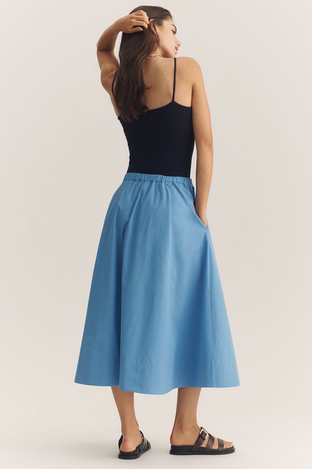 Maeve Hallie 100% Cotton Pull-On Midi Skirt #4