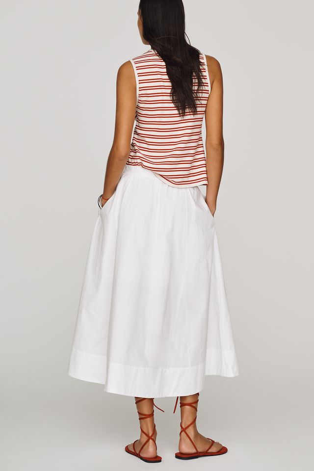 Maeve Cotton Pull-On Midi Skirt #7