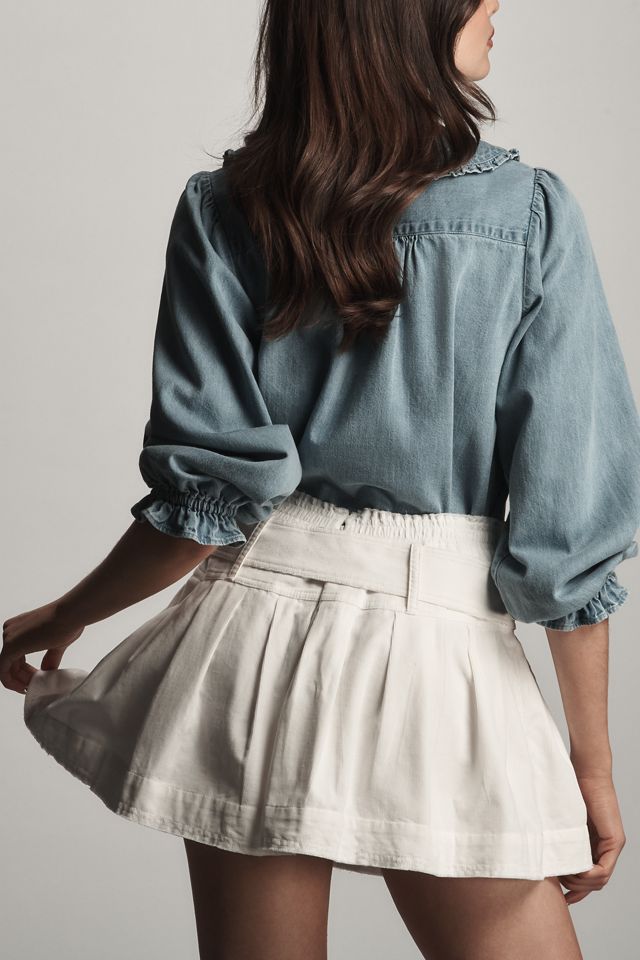 Pilcro Low-Slung Pleated Skirt #2