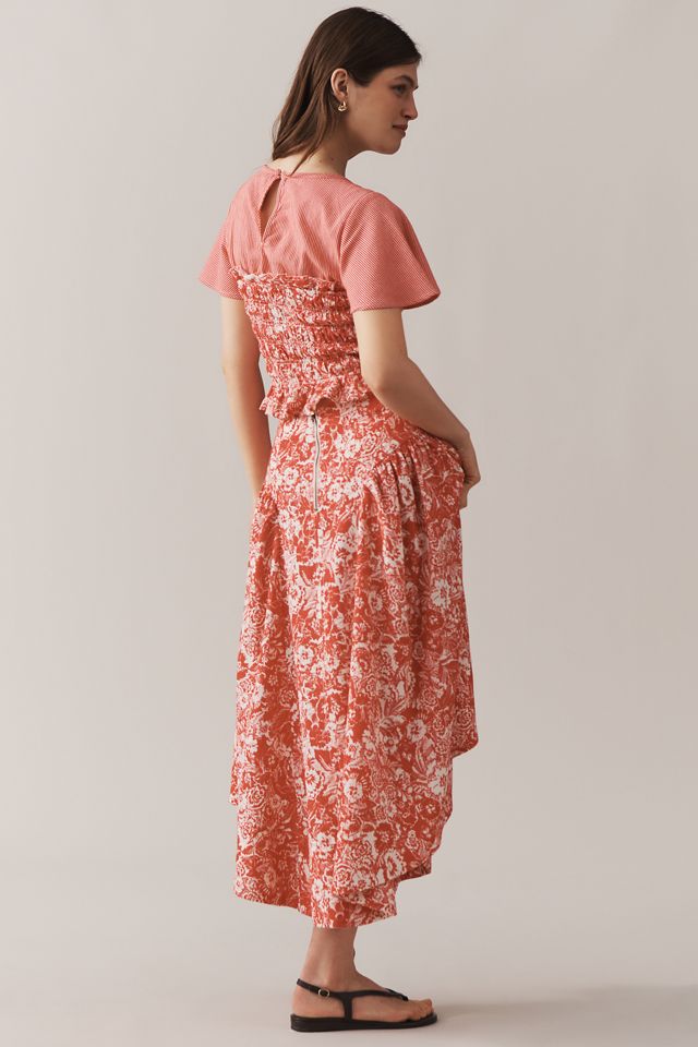 By Anthropologie Linen Midi Skirt #2