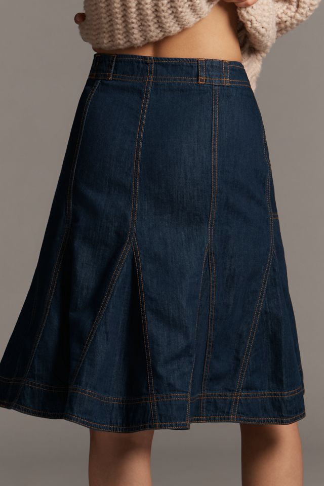 Pilcro Fluted Knee-Length Skirt #4