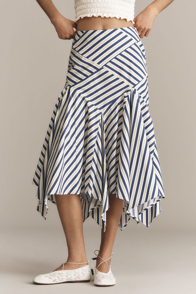 Gonna midi a righe rielaborata By Anthropologie #2