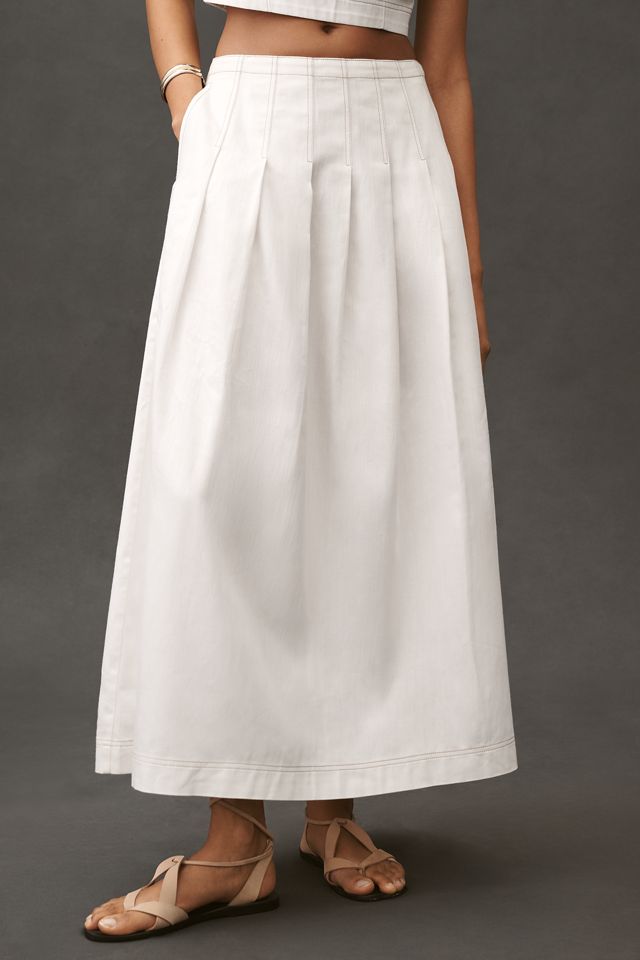 By Anthropologie Paneled Waist Maxi Skirt #1