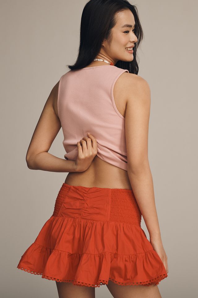 Maeve Flirty Tiered Mini Skirt #2