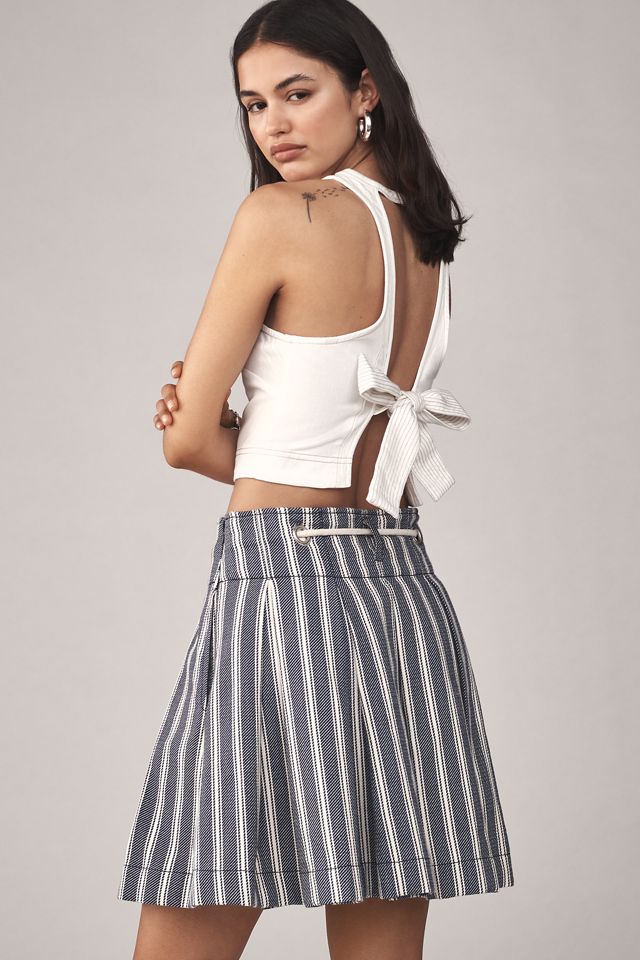 Pilcro Pleated Drawstring Mini Skirt #2
