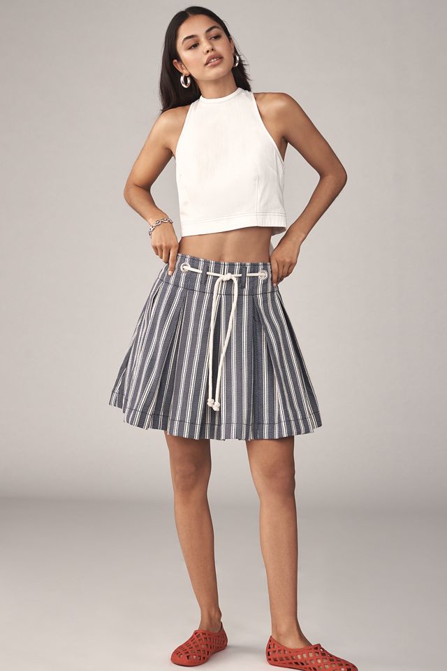 Pilcro Pleated Drawstring Mini Skirt #3