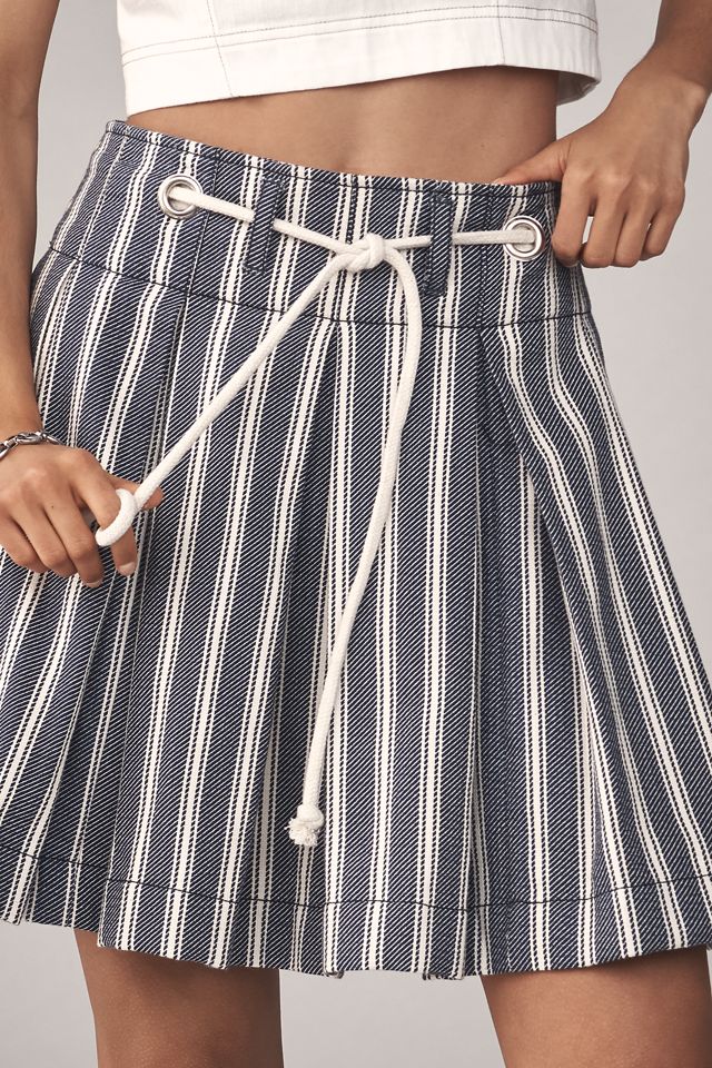 Pilcro Pleated Drawstring Mini Skirt #4