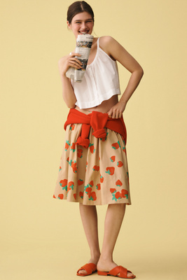 Maeve The Jacie Poplin Printed Knee-length Skirt By