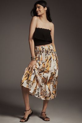 スカート Damson Madder Layla Godet Midi Skirt Damson Madder Layla Godet Midi Skirt | Anthropologie UK