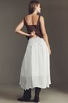 By Anthropologie Smocked Soft Midi Skirt