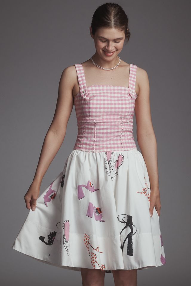 The Jacie Poplin Printed Knee-Length Skirt by Maeve: Danielle Kroll Edition