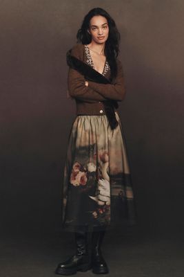 By Anthropologie Wondernight Midi Skirt