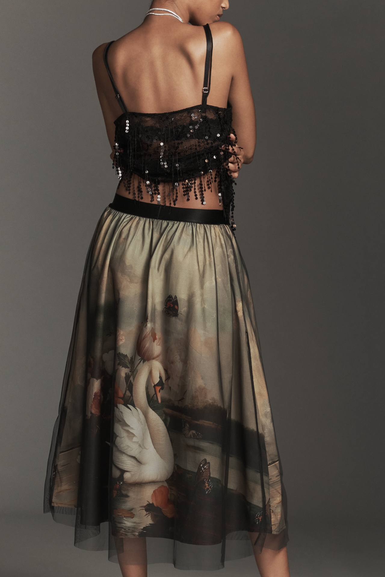 By Anthropologie Wondernight Midi Skirt