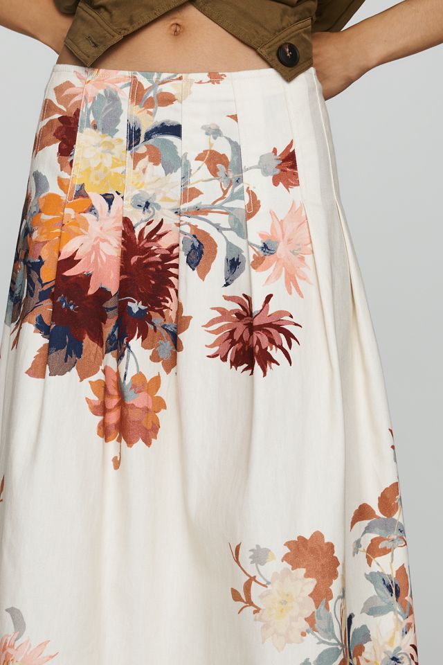 By Anthropologie Paneled Waist Midi Skirt #3