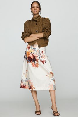 By Anthropologie Paneled Waist Midi Skirt