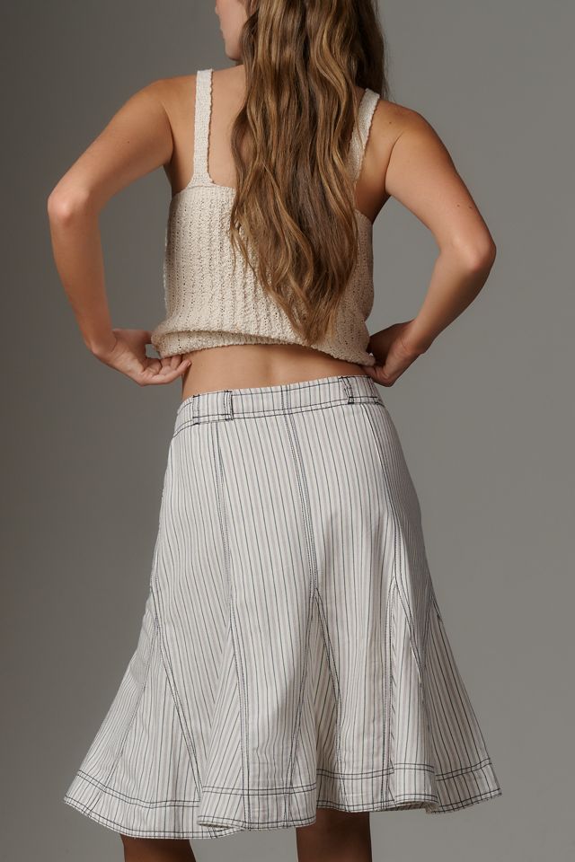 Pilcro Fluted Denim Skirt #2