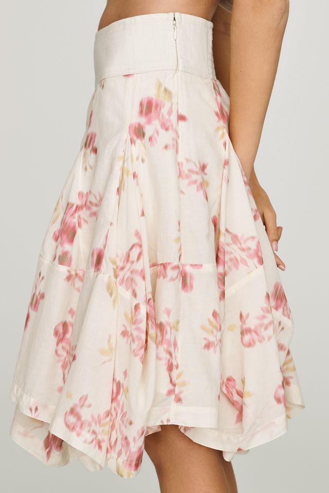 By Anthropologie Cotton Hanky-Hem Skirt #2