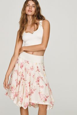 By Anthropologie 100% Cotton Hanky-Hem Skirt