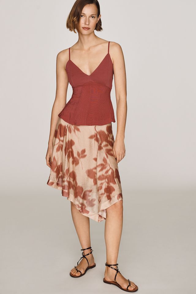 By Anthropologie Asymmetrical Seamed Midi Skirt #1
