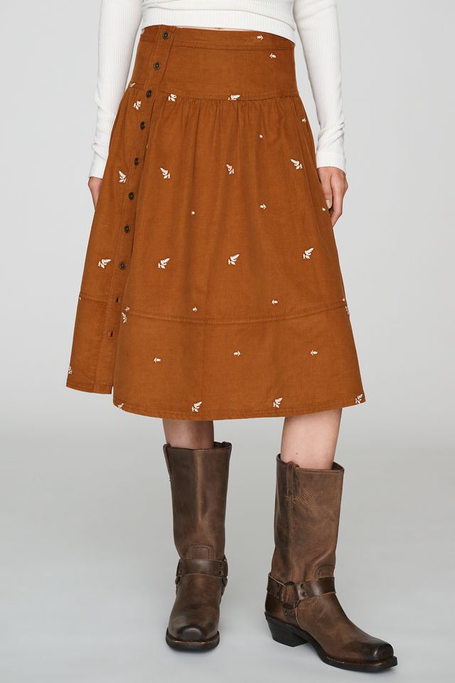 Pilcro 100% Cotton Corduroy Midi Skirt #1