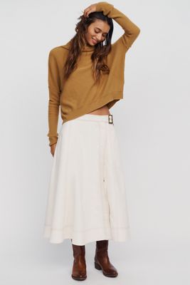 Pilcro Low-Slung Wrap Skirt