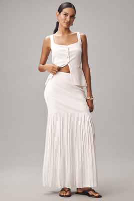 Blithe Twofer Pleated Maxi Skirt