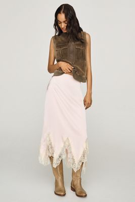 RMN Lucia Satin Midi Skirt