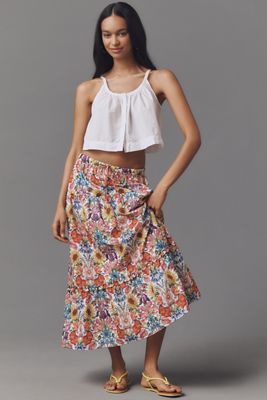 Love The Label x Liberty London Smocked Midi Dress