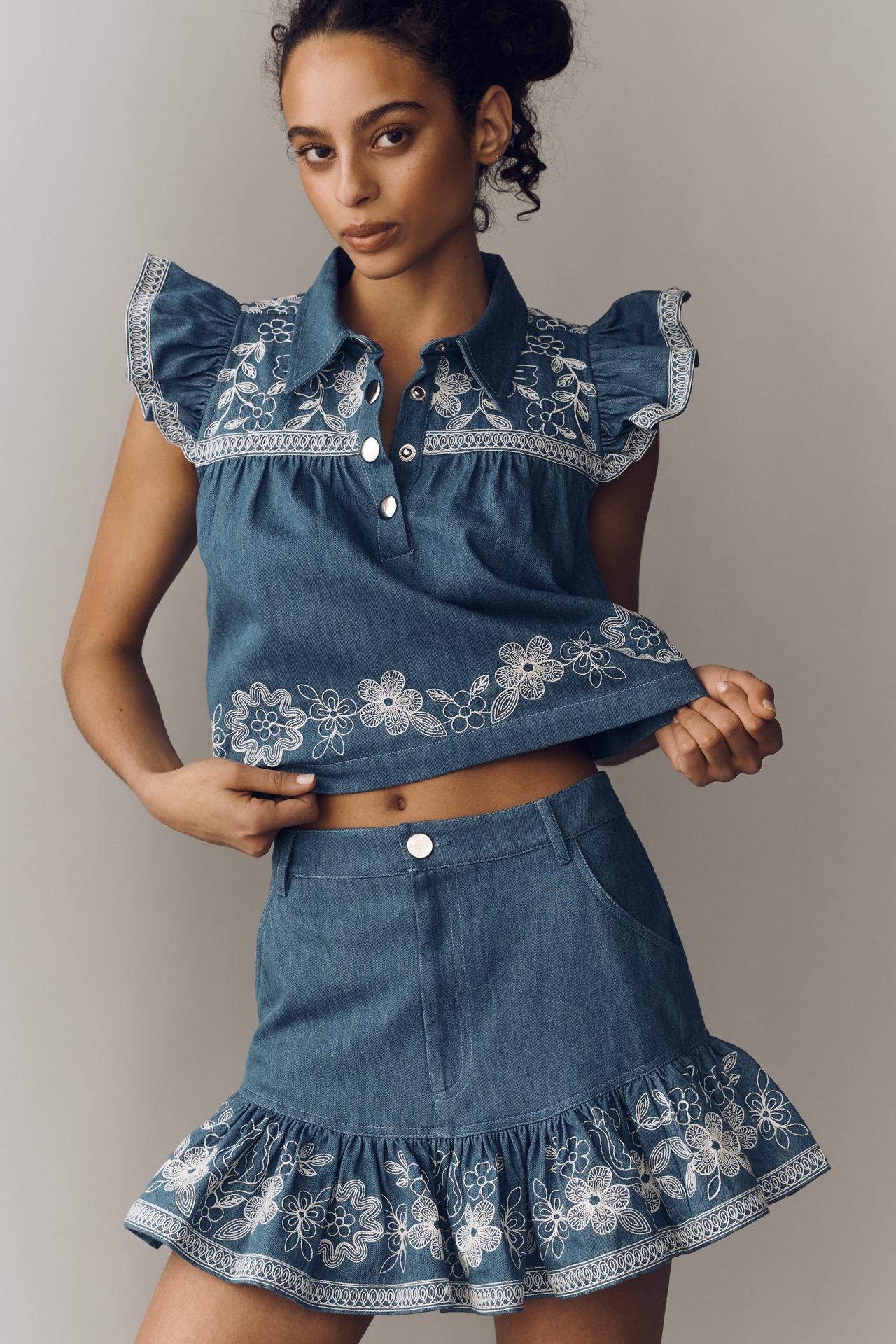 Love The Label Kiki Ruffled Mini Skirt