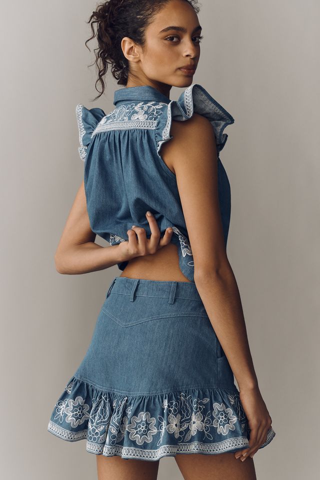Love The Label Kiki Ruffled Mini Skirt | Anthropologie