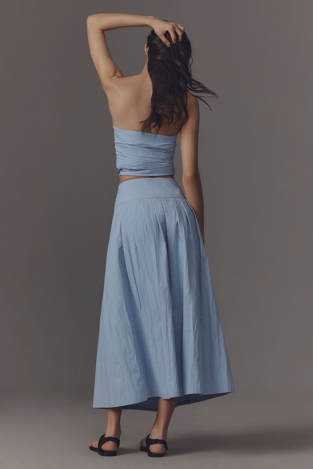 &.Layered Pleated Maxi Skirt #2