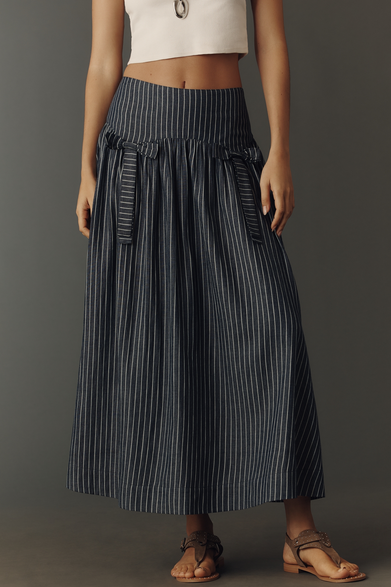 The Tiny Big Sister Drop-Waist Maxi Skirt