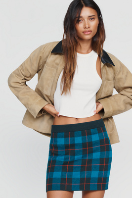 The Tiny Big Sister Checks Jacquard Mini Skirt | Anthropologie