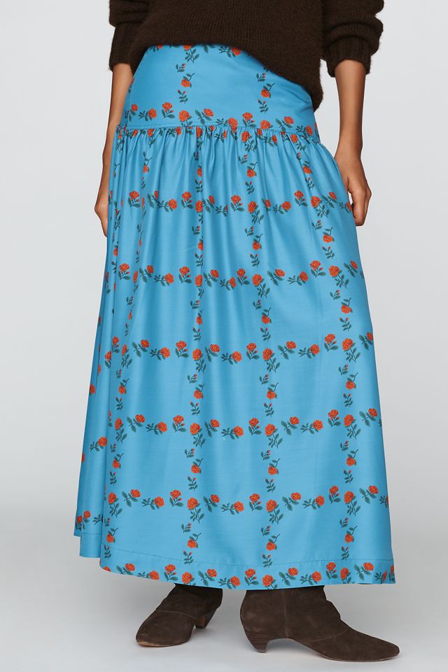 The Tiny Big Sister Roses Grid Skirt #1