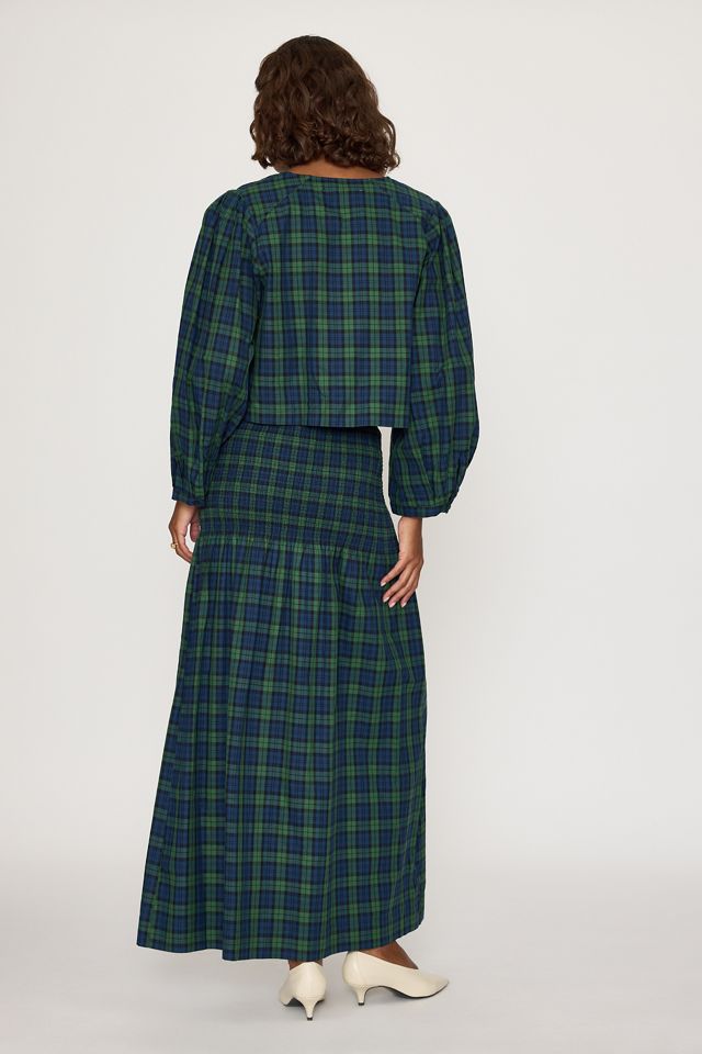 The Tiny Big Sister Check Smocked Maxi Skirt #3