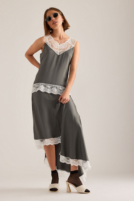 OpéraSPORT Livia Asymmetric Lace-Trim Skirt
