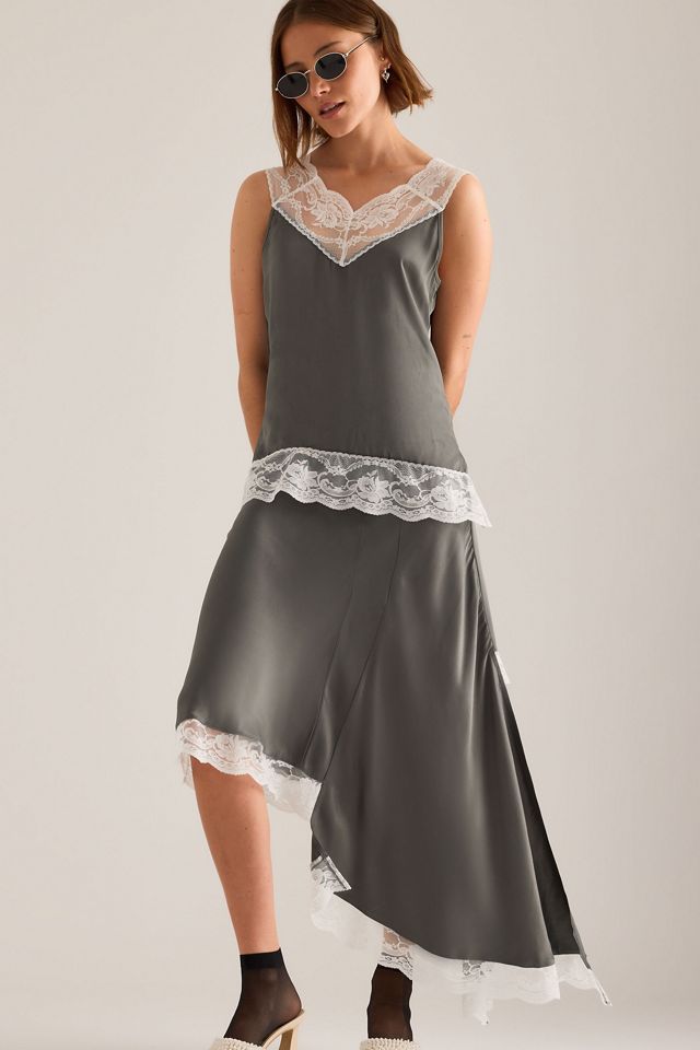 Jupe asymétrique OpéraSPORT Livia à bordure en dentelle #3