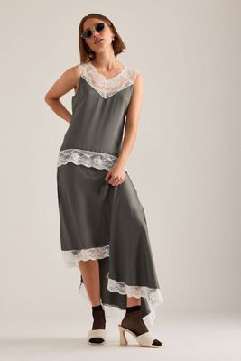 OpéraSPORT Livia Asymmetric Lace-Trim Skirt